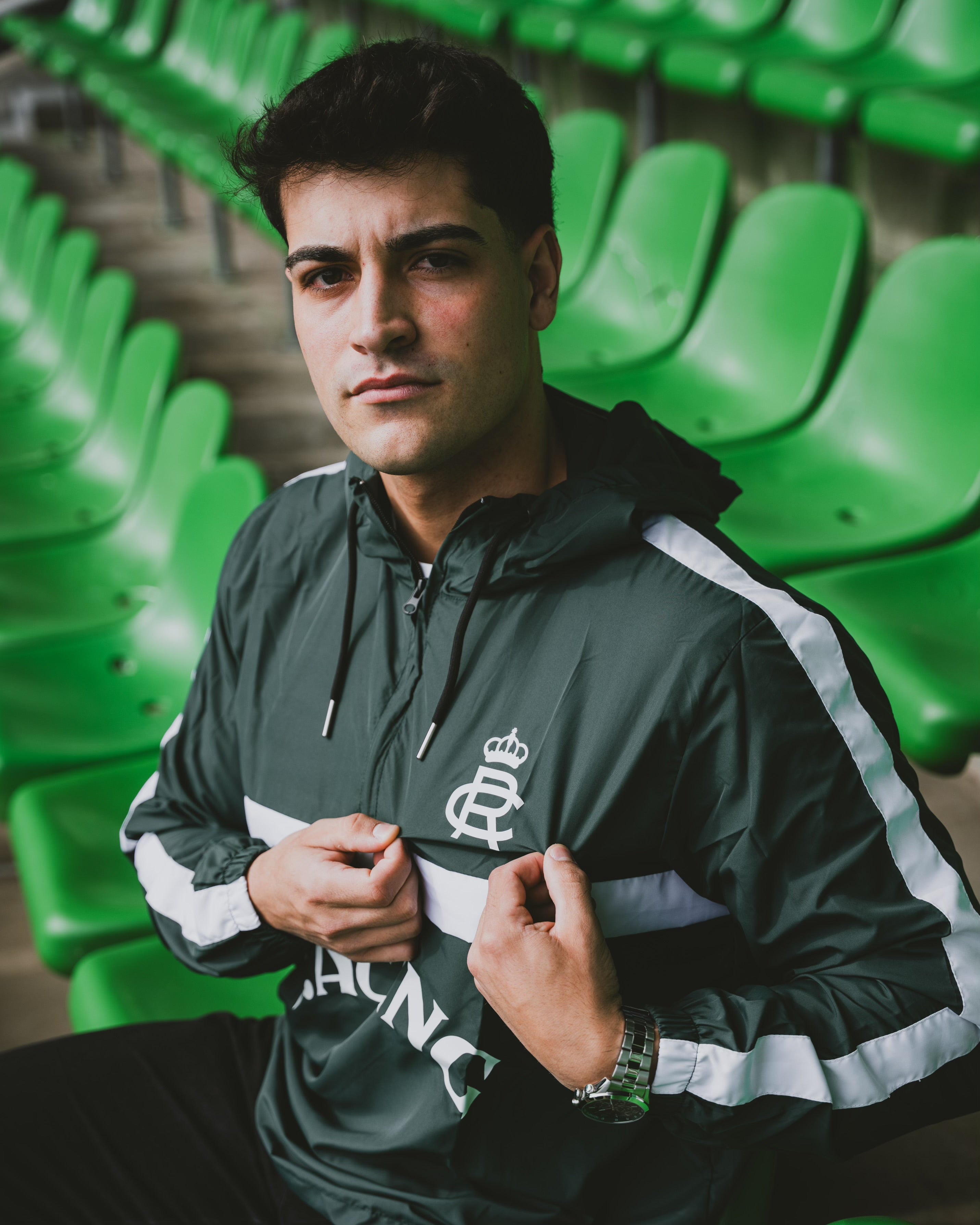ANORAK VERDE Y BLANCO