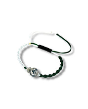 PULSERA ESCUDO DE PLATA NYLON BICOLOR LABARO