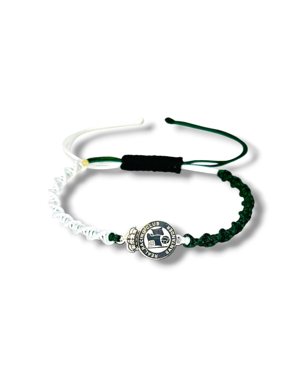 PULSERA ESCUDO DE PLATA NYLON BICOLOR LABARO