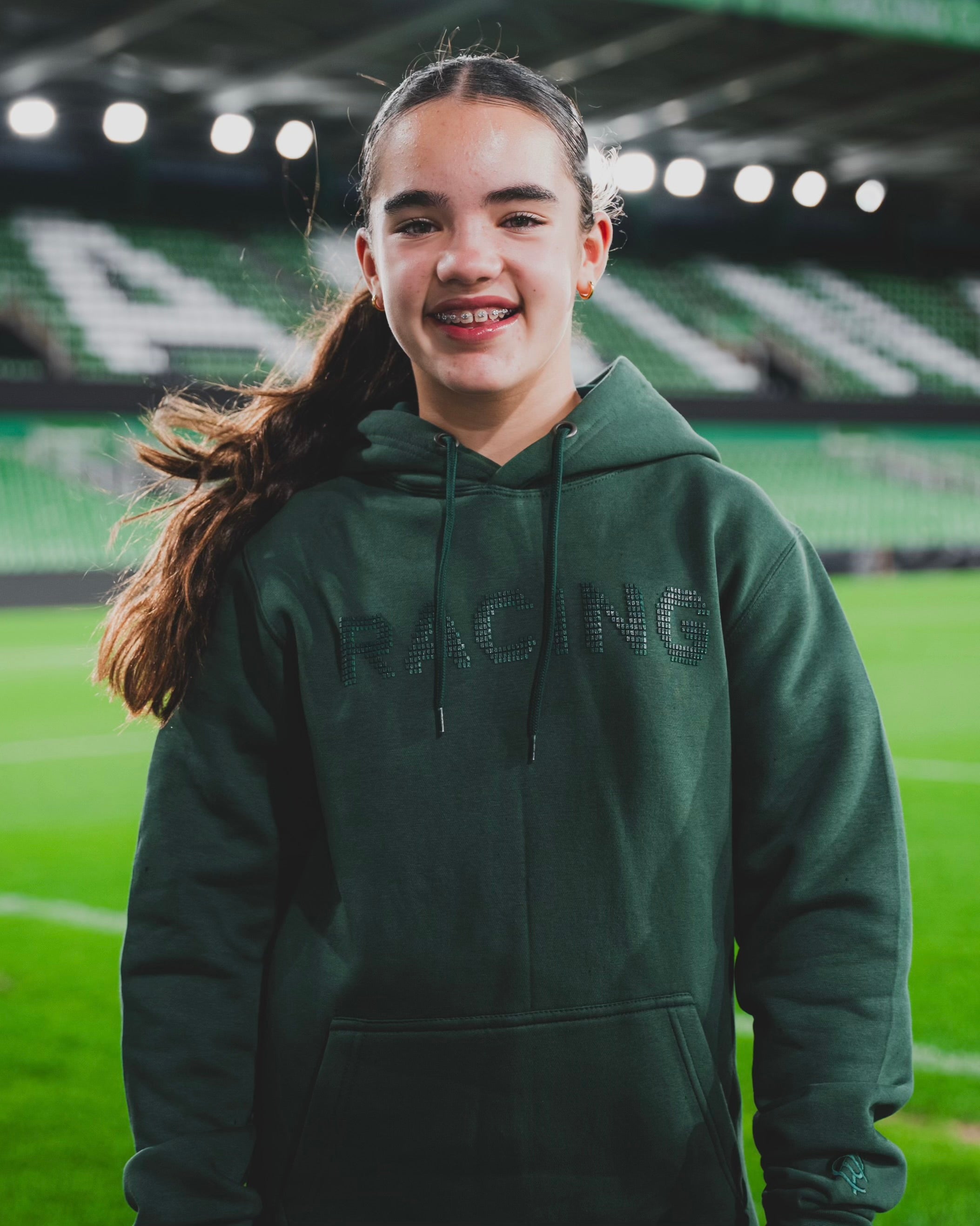 SUDADERA VERDE PIXEL