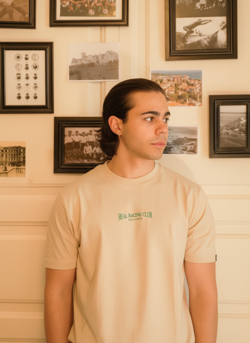 CAMISETA RAQUEROS BEIGE