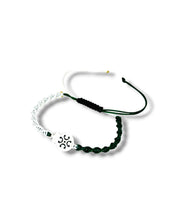 PULSERA ESCUDO DE PLATA NYLON BICOLOR LABARO
