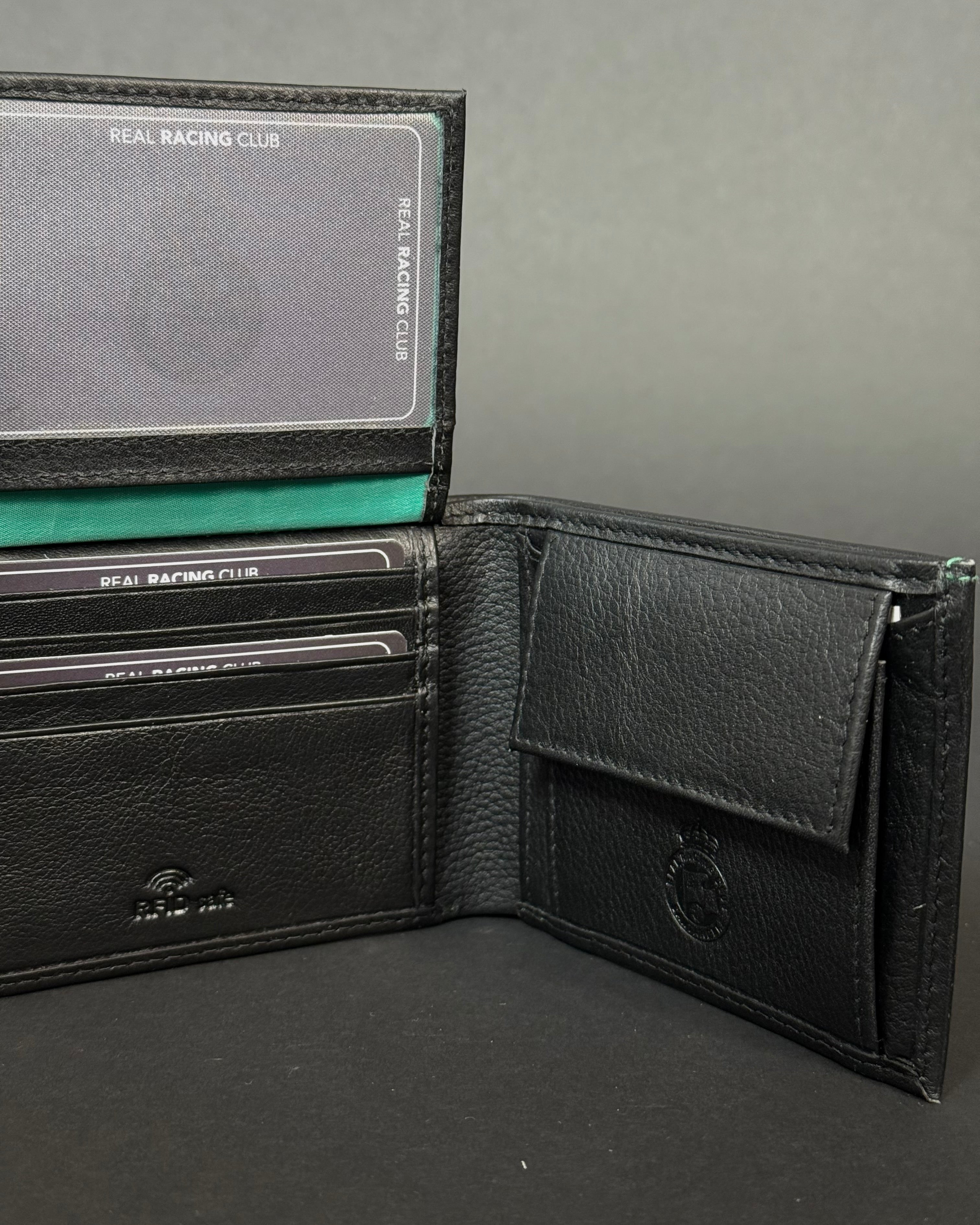 BILLETERA AMERICANA MONEDERO LOGO METÁLICO