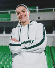 SUDADERA CON CAPUCHA BLANCA